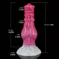 7.28in Dog Knot Silicone Soft Dildo For Women Men G Spot Stimulation