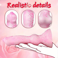 7.28in Dog Knot Women Men Realistic Silicone Animal Fantasy Dildo
