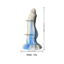 7.28in Dolphin-Shaped Liquid Silicone Soft Dildo For Hands-Free Play
