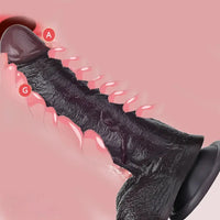 7.28in Dual Density Silicone Soft Real Dildo Unisex Adult Pleasure Toy