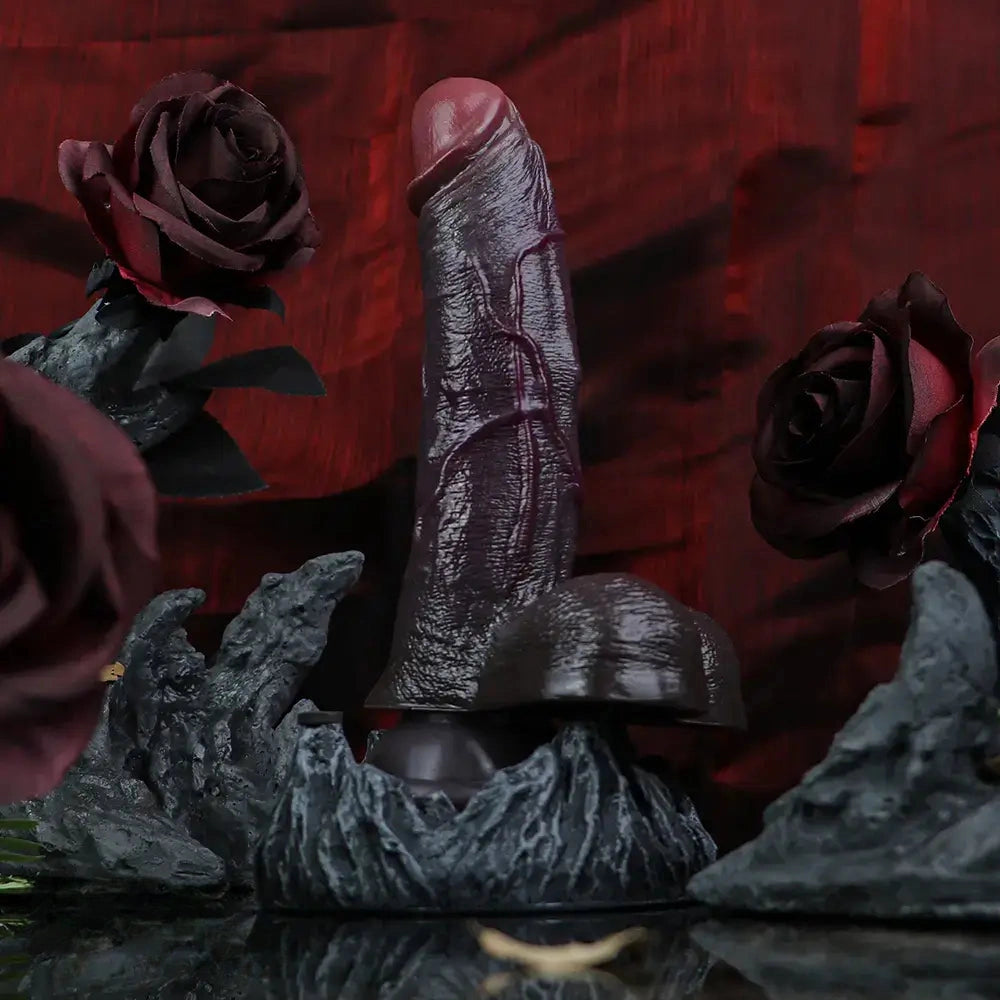 7.28in Dual Density Silicone Soft Real Dildo Unisex Adult Pleasure Toy