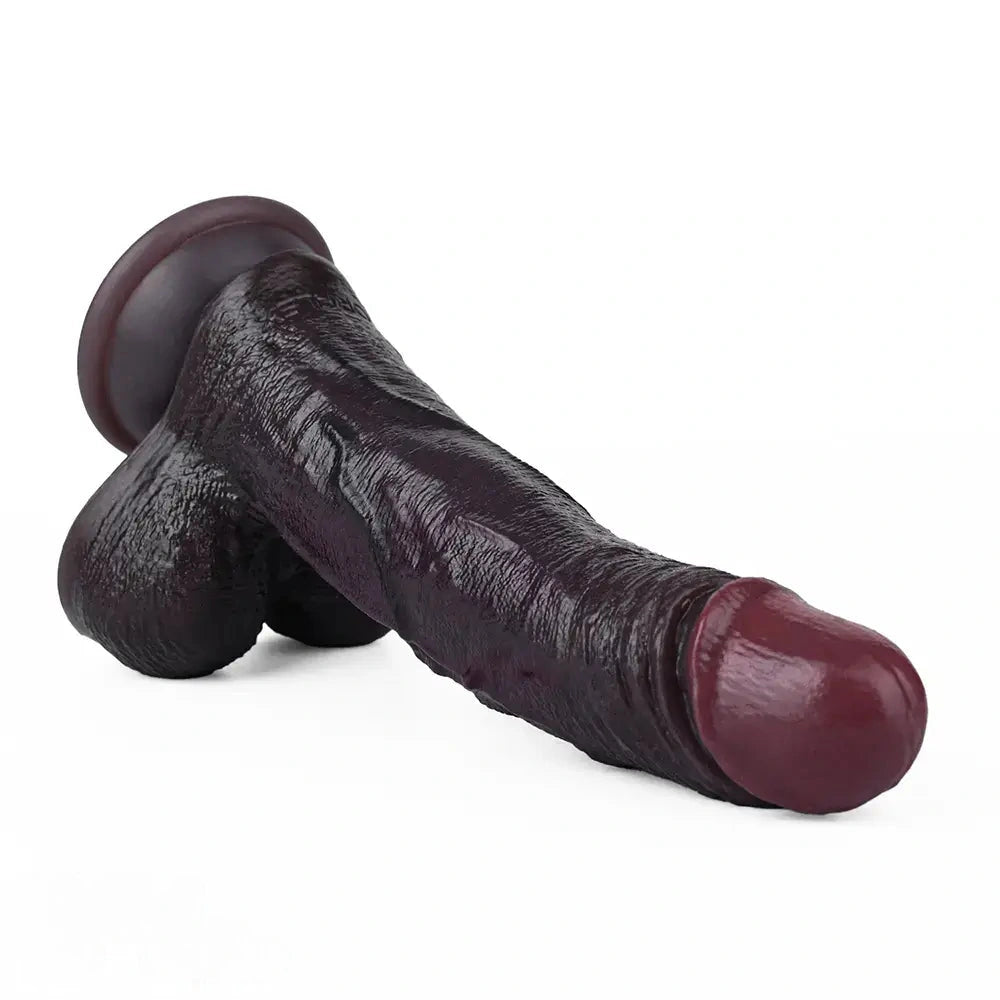 7.28in Dual Density Silicone Soft Real Dildo Unisex Adult Pleasure Toy