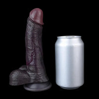 7.28in Dual Density Silicone Soft Real Dildo Unisex Adult Pleasure Toy