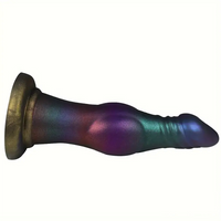 7.28in Fantasy Monster Dog Knot Silicone Soft Cock Dildo For Prostate G Spot