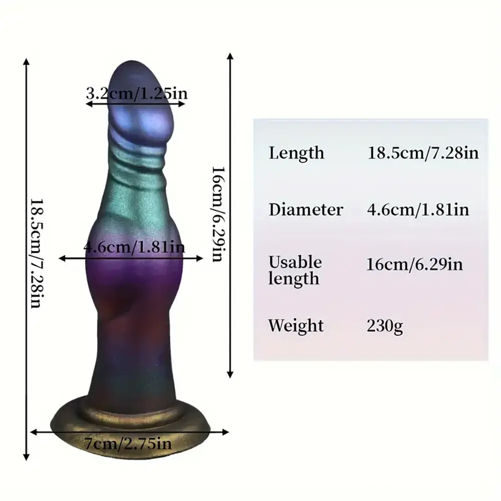 7.28in Fantasy Monster Dog Knot Silicone Soft Cock Dildo For Prostate G Spot