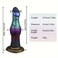 7.28in Fantasy Monster Dog Knot Silicone Soft Cock Dildo For Prostate G Spot