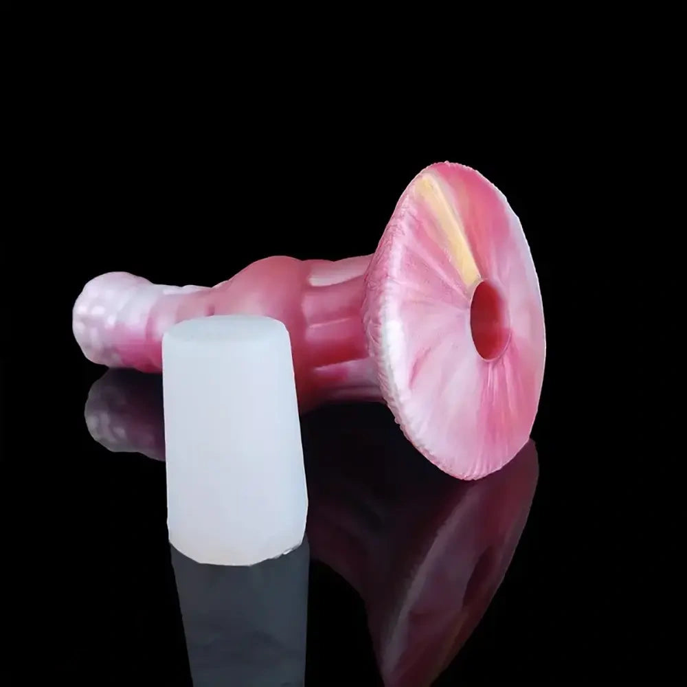 7.28in Fantasy Silicone Soft Dog Knot Big Prostate Anal Inflatable Dildo