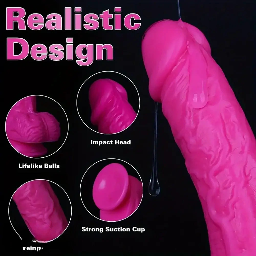 7.28in Feels Like Skin Body-Safe Realistic Dildo For Hands-Free Play