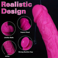 7.28in Feels Like Skin Body-Safe Realistic Dildo For Hands-Free Play