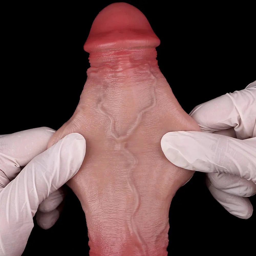 7.28in Flesh Lifelike Male Penis Sleeve Dildo For Prolong Ejaculating Time
