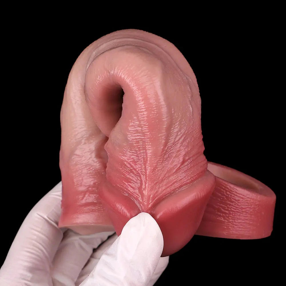 7.28in Flesh Lifelike Male Penis Sleeve Dildo For Prolong Ejaculating Time