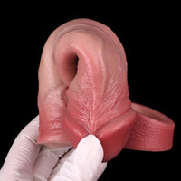 7.28in Flesh Lifelike Male Penis Sleeve Dildo For Prolong Ejaculating Time