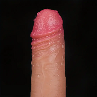 7.28in Flesh Silicone Realistic Dildo Soft Penis With Suction Cup