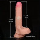 7.28in Flesh Silicone Realistic Dildo Soft Penis With Suction Cup