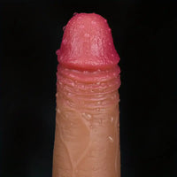7.28in Flesh Silicone Realistic Dildo Soft Penis With Suction Cup
