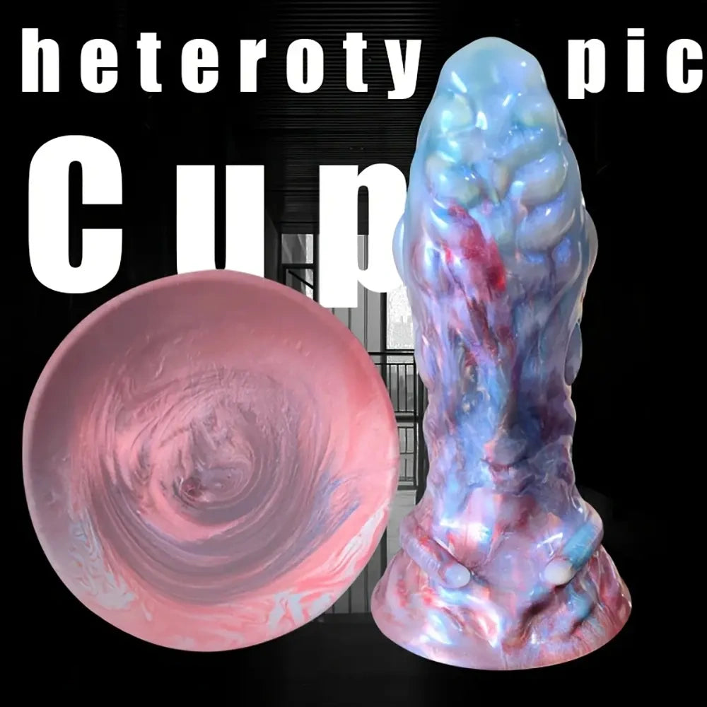 7.28in Heteroty Penis Fantasy Soft Silicone Monster Dildo With Raised Bumps