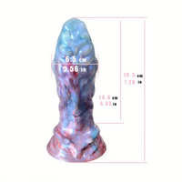 7.28in Heteroty Penis Fantasy Soft Silicone Monster Dildo With Raised Bumps