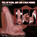 7.28in Hollow Strap on Real Dildo Flesh Tone Realistic Design Cock