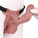 7.28in Hollow Strap on Real Dildo Flesh Tone Realistic Design Cock