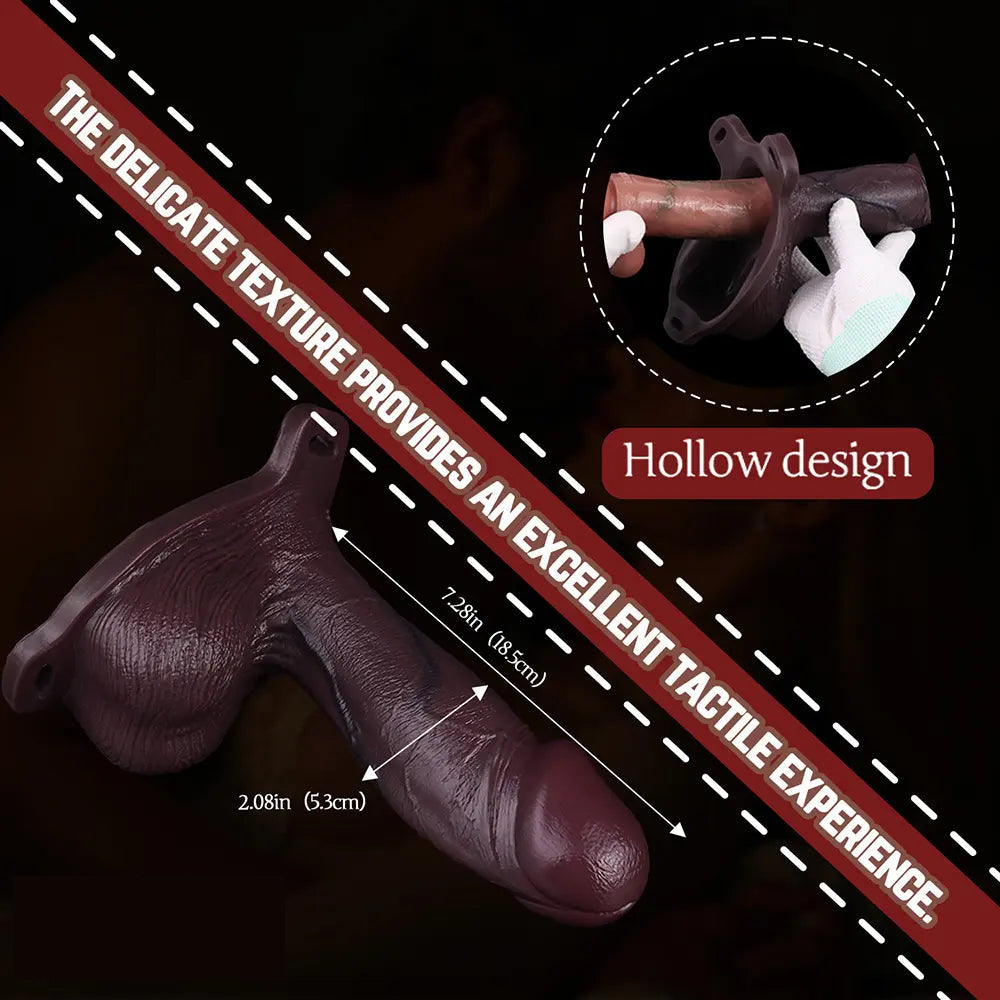 7.28in Hollow Strap on Real Dildo Highquality Beginnerfriendly Cock Toy