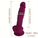 7.28in Lifelike Curved Beginner Dildo Toy For G-Spot Anal Masturbation