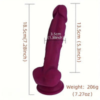7.28in Lifelike Curved Beginner Dildo Toy For G-Spot Anal Masturbation