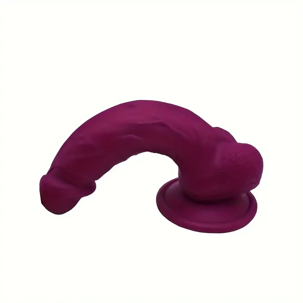7.28in Lifelike Curved Beginner Dildo Toy For G-Spot Anal Masturbation