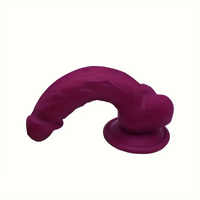 7.28in Lifelike Curved Beginner Dildo Toy For G-Spot Anal Masturbation