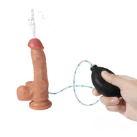 7.28in Lifelike Stimulating Blood Vessel Ejaculating Dildo With Sucker