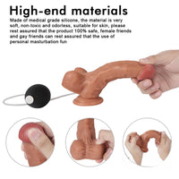 7.28in Lifelike Stimulating Blood Vessel Ejaculating Dildo With Sucker