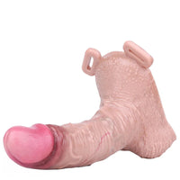 7.28in Lifelike Strap on Penis Extender Cock Sleeve Dildo For Vaginal G-Spot