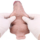 7.28in Lifelike Strap on Penis Extender Cock Sleeve Dildo For Vaginal G-Spot