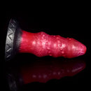 7.28in Liquid Silicone Fantasy Thread Convex Spiked Soft Thick Dildo