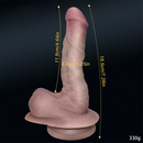 7.28in Liquid Silicone Soft Super Realistic Dildo Anal Vagina Stimulator