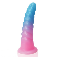 7.28in Luminous Soft Silicone Fantasy Dildo Silicone Dick For Anal Sex