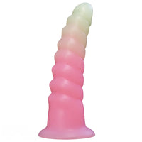 7.28in Luminous Soft Silicone Fantasy Dildo Silicone Dick For Anal Sex