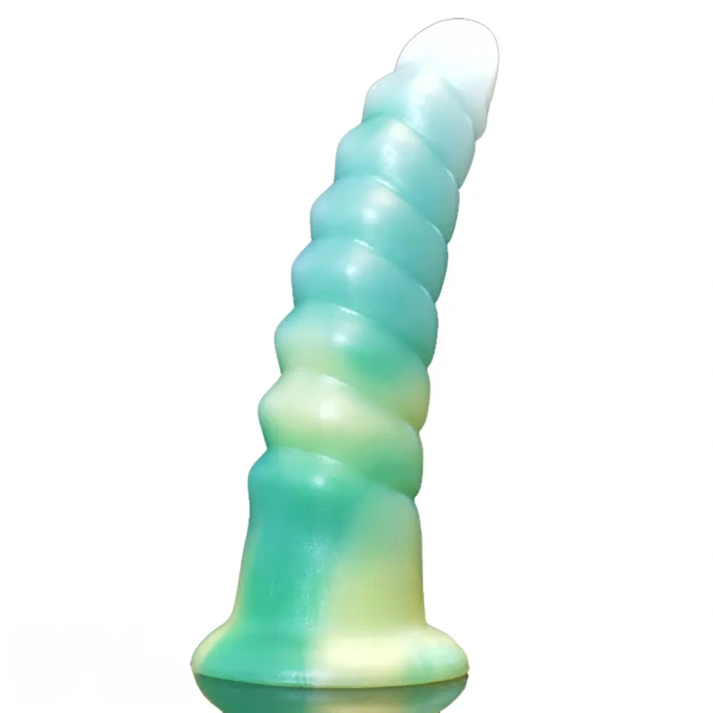 7.28in Luminous Soft Silicone Fantasy Dildo Silicone Dick For Anal Sex