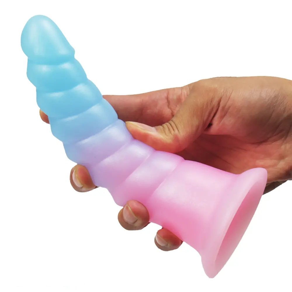 7.28in Luminous Soft Silicone Fantasy Dildo Silicone Dick For Anal Sex