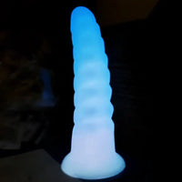 7.28in Luminous Soft Silicone Fantasy Dildo Silicone Dick For Anal Sex