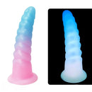 7.28in Luminous Soft Silicone Fantasy Dildo Silicone Dick For Anal Sex