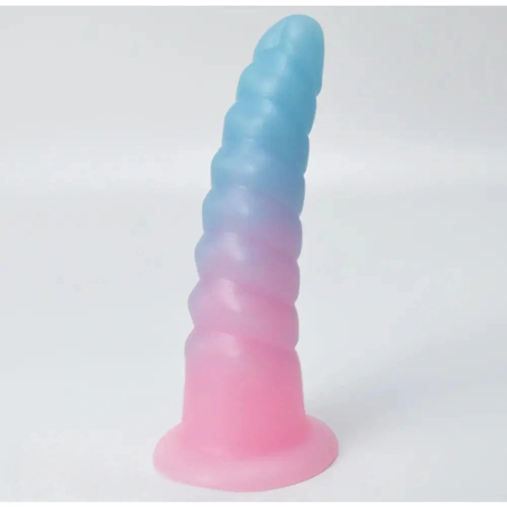 7.28in Luminous Soft Silicone Fantasy Dildo Silicone Dick For Anal Sex