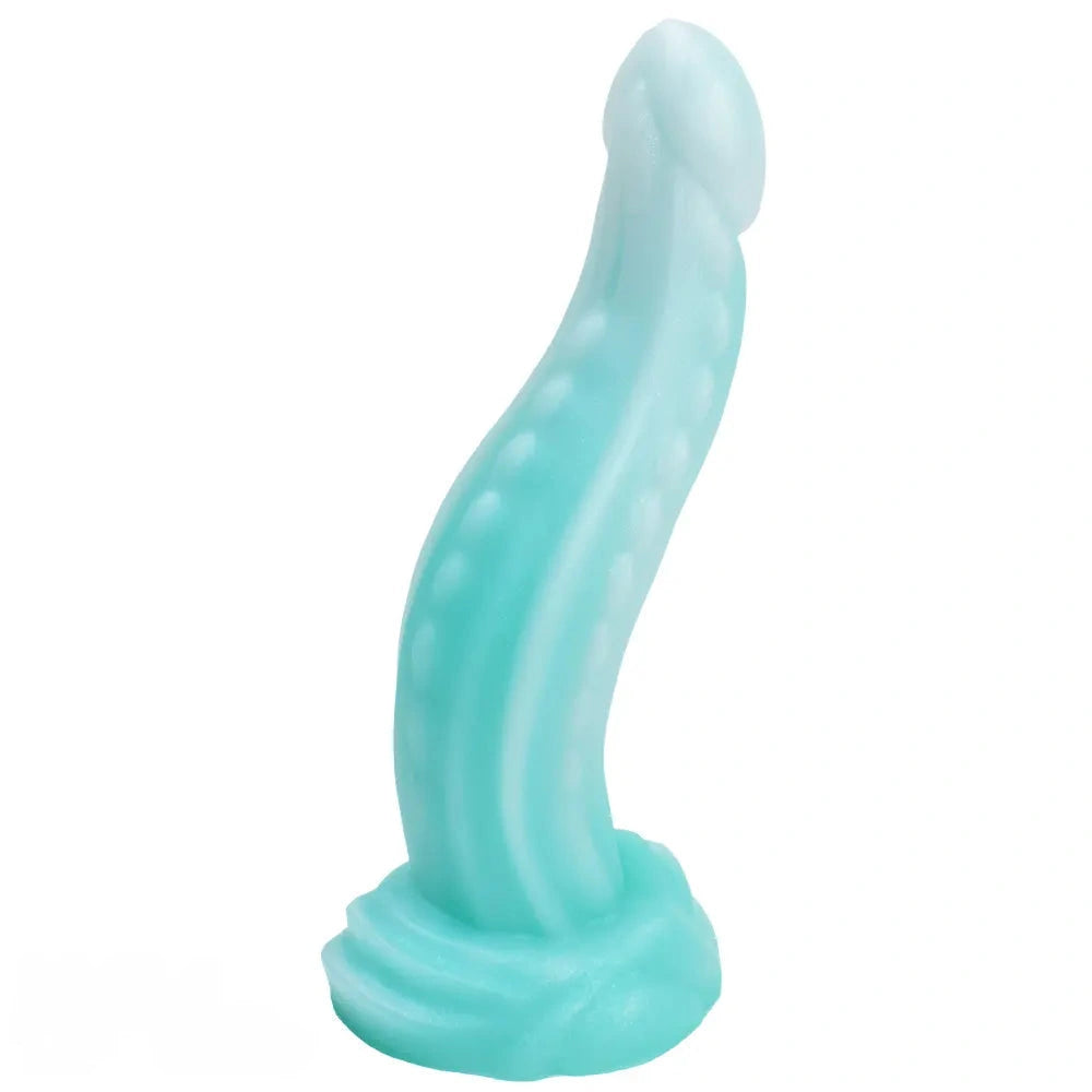 7.28in Luminous Tentacle Silicone Soft Dildo For Women Men Fucking