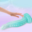 7.28in Luminous Tentacle Silicone Soft Dildo For Women Men Fucking