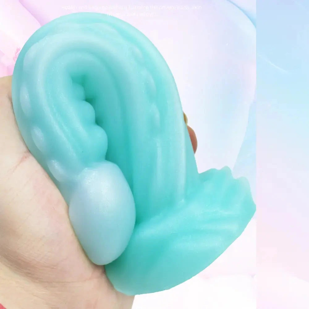 7.28in Luminous Tentacle Silicone Soft Dildo For Women Men Fucking