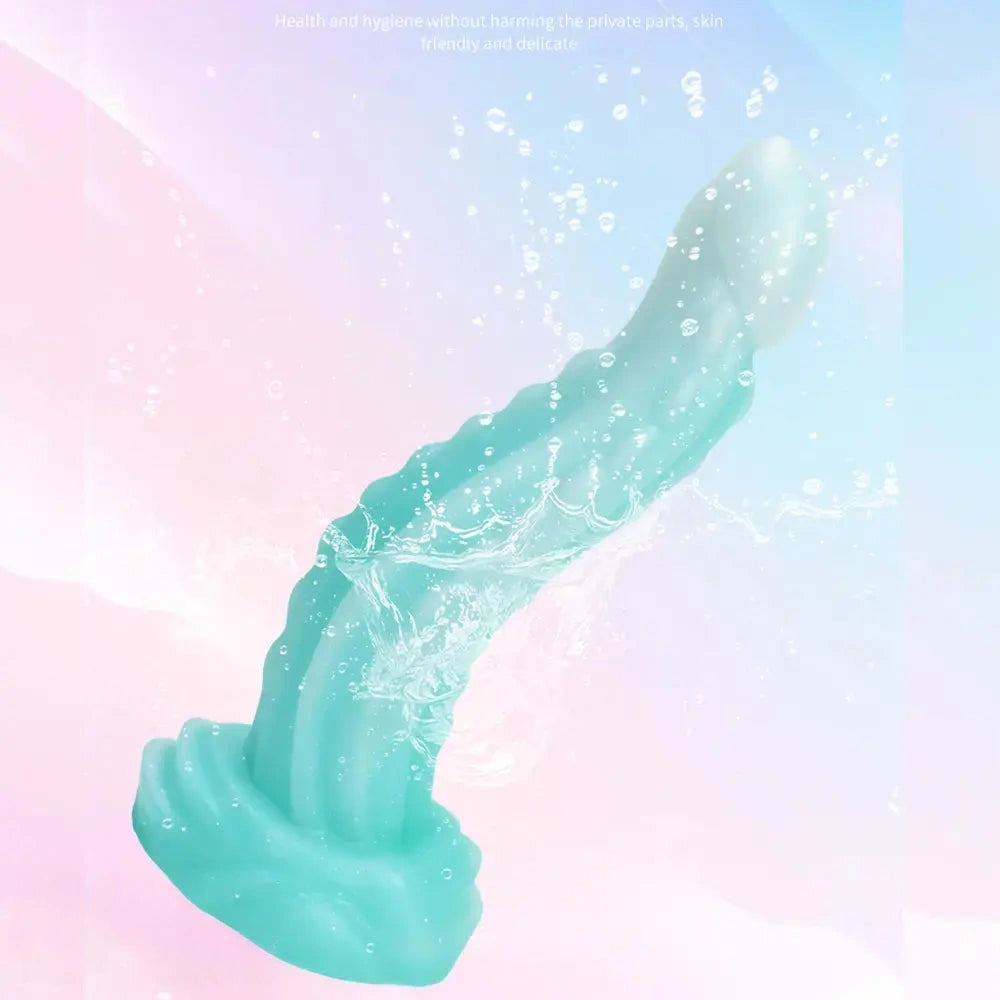 7.28in Luminous Tentacle Silicone Soft Dildo For Women Men Fucking
