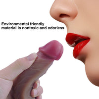 7.28in Male Penis Dildo For Female Vagina Masturbation With Sucker