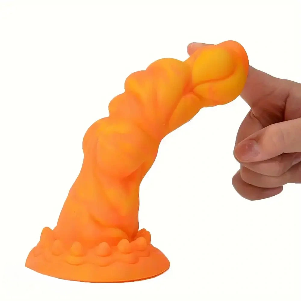 7.28in Monster Design Silicone Anal Dildo Irregular Shape Adult Sex Toy
