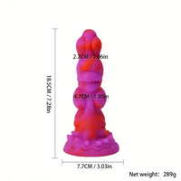 7.28in Monster Design Silicone Anal Dildo Irregular Shape Adult Sex Toy
