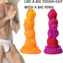 7.28in Monster Design Silicone Anal Dildo Irregular Shape Adult Sex Toy