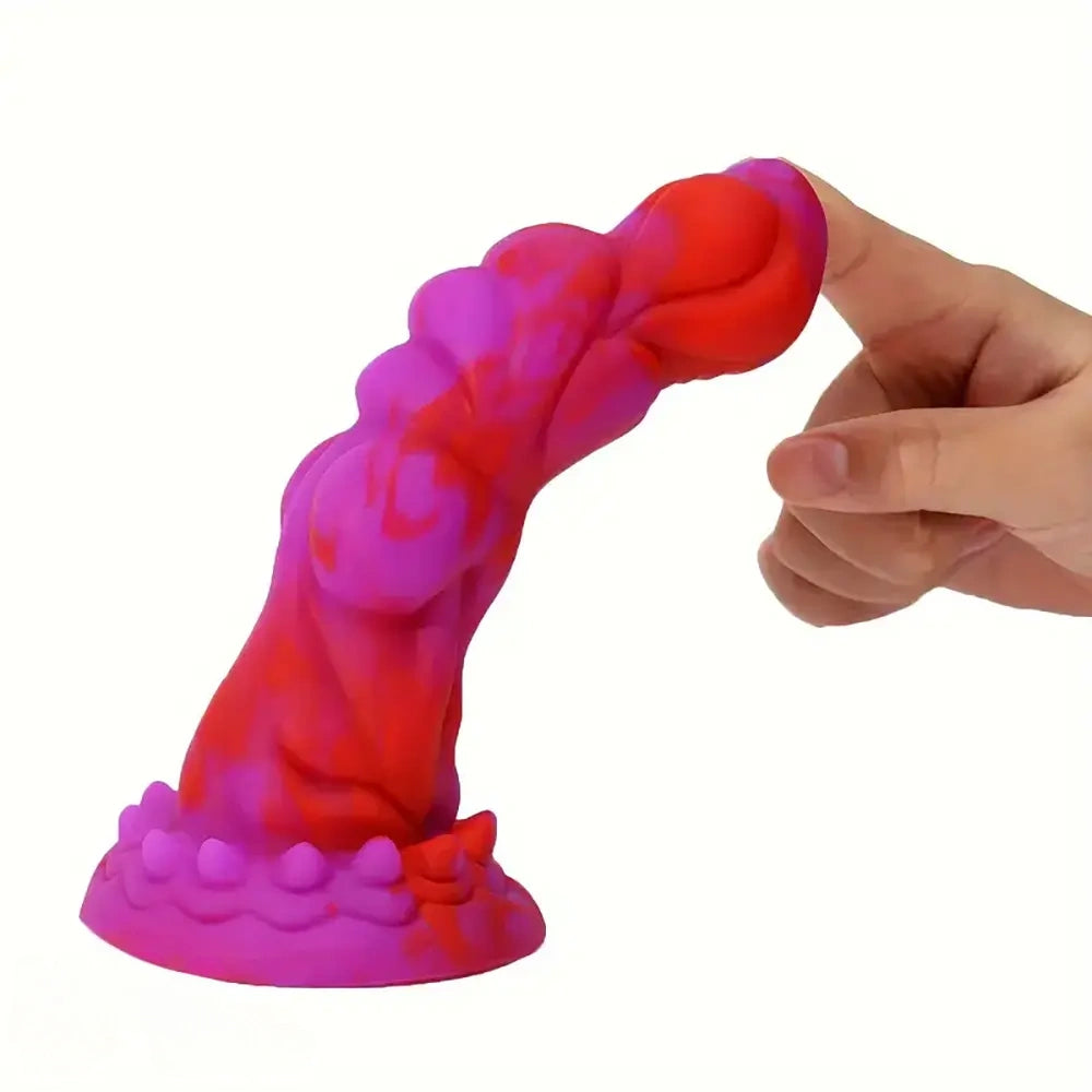 7.28in Monster Design Silicone Anal Dildo Irregular Shape Adult Sex Toy